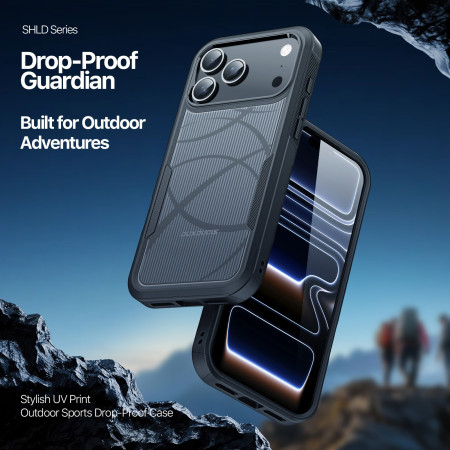 Dėklas Dux Ducis Shld Apple iPhone 17 Pro juodas (Rhythm Pattern)