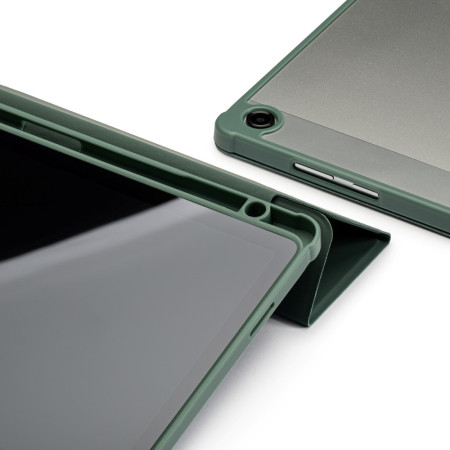 Dėklas Reach Origami Samsung X110/X115 Tab A9 8.7/X130/X135 Tab A11 8.7 tamsiai žalias
