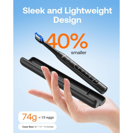 Elektrinis dantų šepetėlis Bitvae D2 juodas