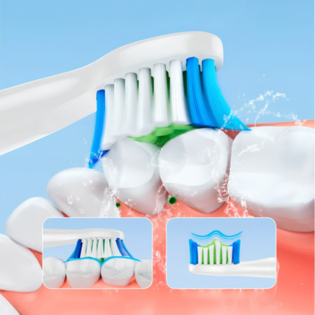 Elektrinių dantų šepetėlių antgaliai skirti Bitvae D2/E11 (4 vnt.) balti