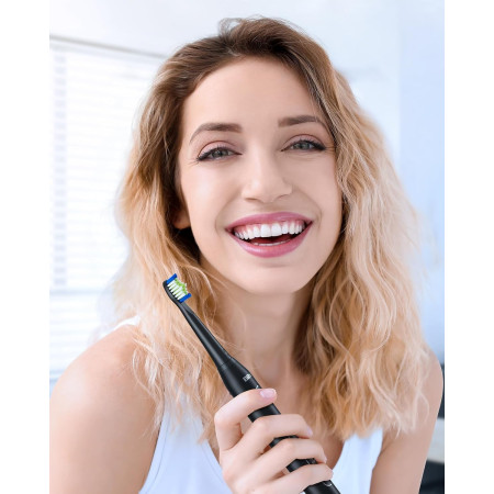 Elektrinių dantų šepetėlių antgaliai skirti Bitvae D2/E11 (4 vnt.) juodi