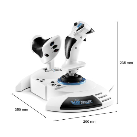 Thrustmaster T.Flight Hotas One Microsoft Flight Simulator Edition USB Vairasvirtė Juoda, Balta