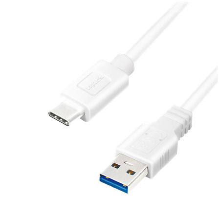 LogiLink USB-A - USB-C 1.5m baltas