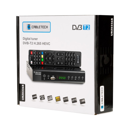 Cabletech dekoderis DVB-T2 H.265 HEVC URZ0336