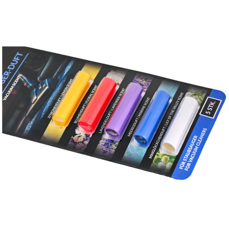 Kvapiojo užpildo pakuotė dulkių siurbliui, 5 kvapų rinkinys, Frischer, 5 vnt.