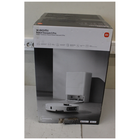 SALE OUT. Xiaomi Robot Vacuum 5 Pro EU | Wet&Dry | 5200 mAh | 20000 Pa | White | DAMAGED PACKAGING
