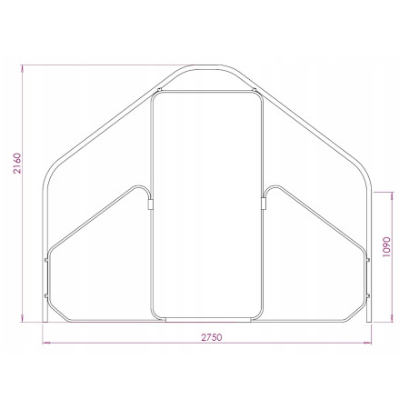 Šiltnamis GREEN Classic PLIUS 2.75x4 polikarbonatinis rėmas 20x40 arkos kas 0,67m