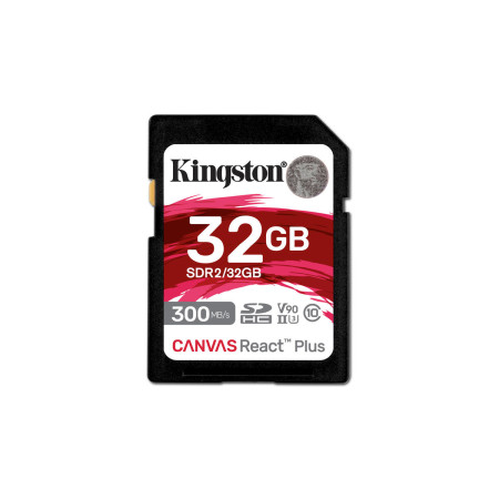 Kingston Technology Canvas React Plus 32 GB SD UHS-II Klasės 10