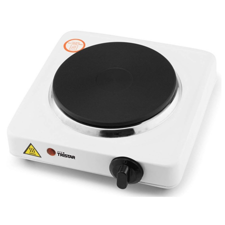 Tristar | Free standing table hob | KP-6185 | Number of burners/cooking zones 1 | Rotary | Black, White | Electric