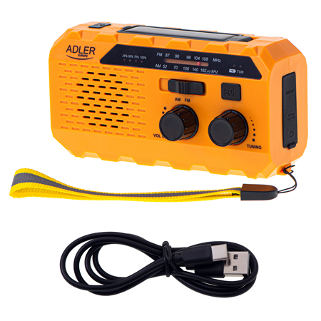 Adler | Portable radio with flashlight | AD 1197 | Alarm function