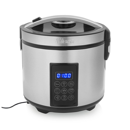 Tristar Digital Rice and Steam Cooker | RK-6138 | 900 W | 2.2 L | Number of programs 7 | Grey
