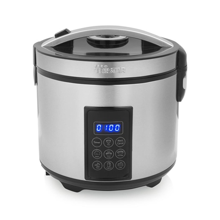 Tristar Digital Rice and Steam Cooker | RK-6138 | 900 W | 2.2 L | Number of programs 7 | Grey
