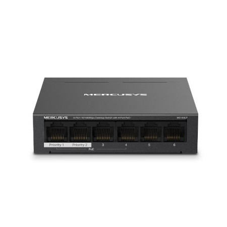 Mercusys MS106LP 6-Port Desktop Switch su 4 PoE+ Prievadais
