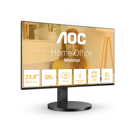 AOC B3 24B3CF2 kompiuterio monitorius 60,5 cm (23.8") Full HD LED Juoda