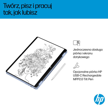 HP OmniBook 5 Flip 14-fp0004nw - Core 5 120U | 14" 2K | 16GB | 512GB | Win11 Home | Dangaus mėlyna