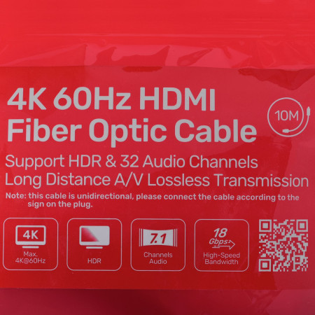 Unitek HDMI 2.0 AOC optinis kabelis 4K 60Hz, 10 m, juodas