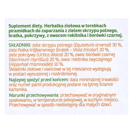 Bonatium Žolelių arbata Plaukams, odai ir nagams Fix 20 vnt.