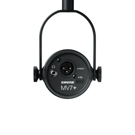 Shure MV7+-K-BNDL - mikrofonas su XLR/USB-C jungtimi, juodas