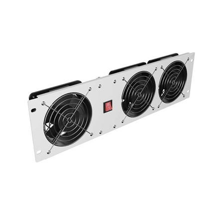 Lanberg Vertical Ventilation Panel 19" 3U for Rack three Fans 230V | AK-1506-S | Grey