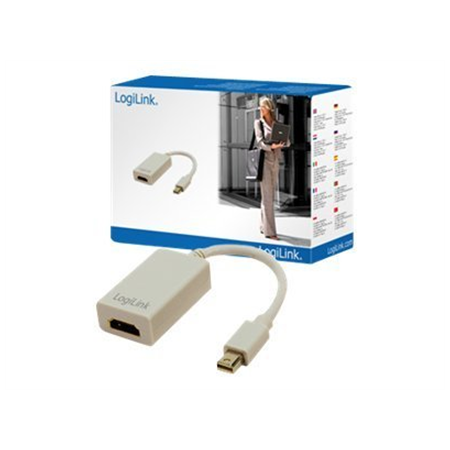 Logilink | Adapter Mini DisplayPort to HDMI with Audio: | Grey | Mini DisplayPort | HDMI A | 0.1 m