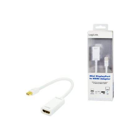 Logilink | Adapter Mini DisplayPort to HDMI with Audio: | Grey | Mini DisplayPort | HDMI A | 0.1 m