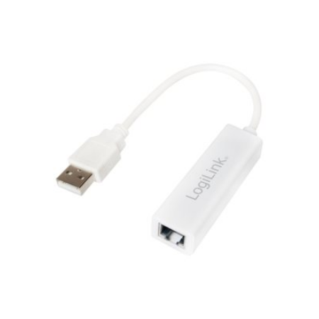 Logilink | Fast Ethernet USB 2.0 to RJ45 Adapter: | 0.115 m | White | USB-A to RJ45
