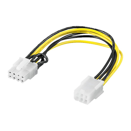 Goobay | Power cable/adapter for PC graphics card; PCI-E/PCI Express; 6-pin to 8-pin