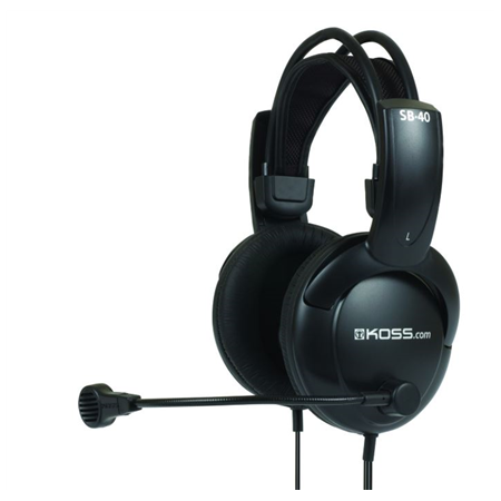 Koss | Headphones | SB40 | Wired | On-Ear | Microphone | Black