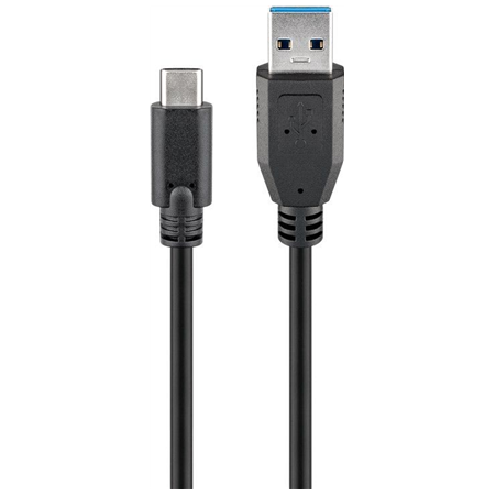 Goobay 71221 USB-C to USB A 3.0 cable, black, 2m | Goobay | USB-C to USB-A USB-C male | USB 3.0 male (type A)