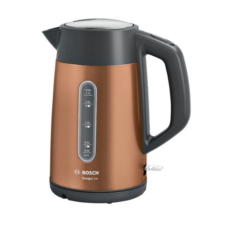 Bosch | Kettle | TWK4P439 | Electric | 2400 W | 1.7 L | Stainless steel | 360° rotational base | Copper