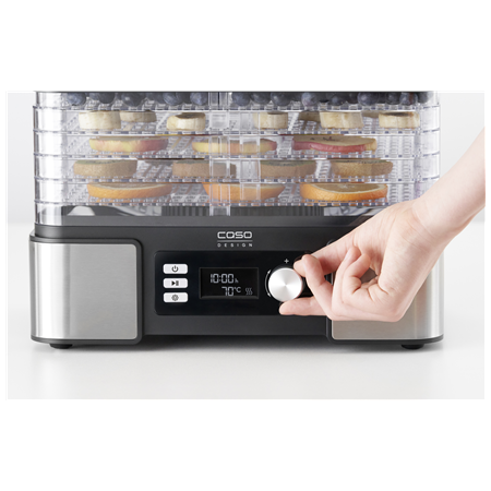 Caso | Food Dehydrator | DH 450 | Power 370-450 W | Number of trays 5 | Temperature control | Integrated timer | Black/Stainless