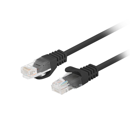 Lanberg | Patchcord CAT.5E UTP Fluke Passed | PCU5-10CC-0025-BK | 0.25 m | Black