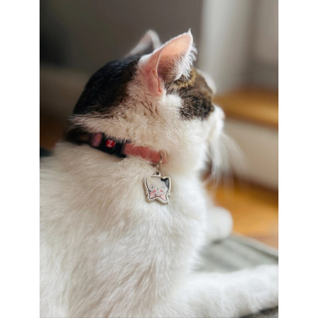 ZOLUX Obroża dla kota z zawieszką w kształcie kota CHATOUILLE różowa