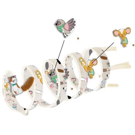 ZOLUX Tunel dla kota spirala wzór koty i myszy CHATOUILLE 79cm