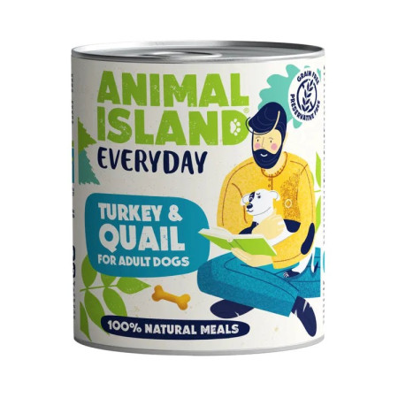 ANIMAL ISLAND Everyday Turkey and quail - drėgnas ėdalas šunims - 800g