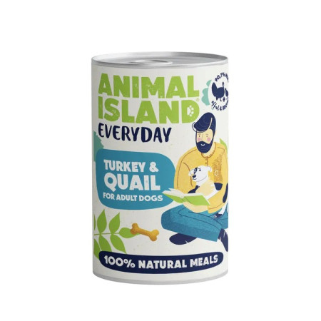 ANIMAL ISLAND Everyday Turkey and quail - drėgnas ėdalas šunims - 400g