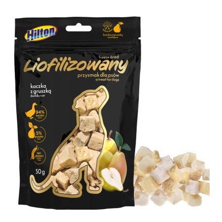 Hilton liofilizowany przysmak z kaczką i gruszką dla psa 50g