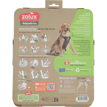 ZOLUX Szelki dla psa TRAVEL SAFE S czarne