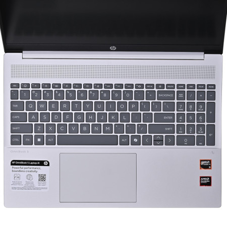 HP OmniBook 5 16-AG1065ST Ryzen AI 5 340 16" WUXGA AG 16 GB SSD512 BT BLKB Win11 Meteor Silver (REPACK) 2Y Naujas / Repack