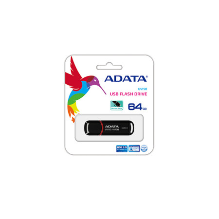 ADATA 64GB DashDrive UV150 USB atmintukas USB A tipo 3.2 Gen 1 Juodas