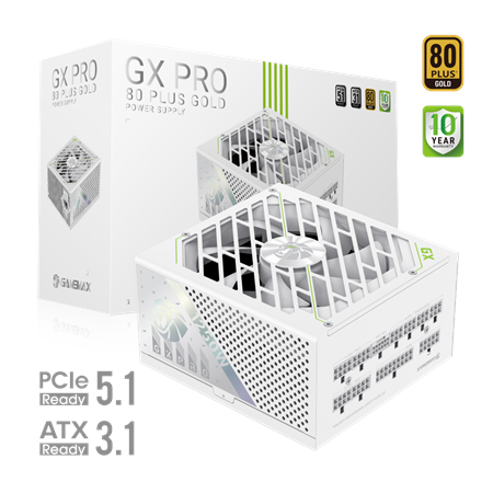 Gamemax PSU | GX PRO 1250G WH | 1250 W | Gold | Full Modular | White