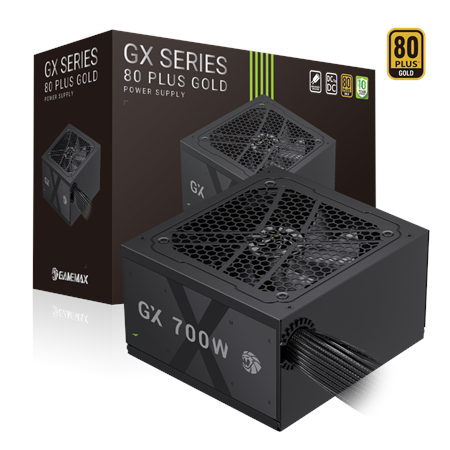 Gamemax PSU | GX 700G | 700 W | Gold | Non-Modular