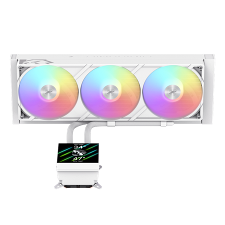 Gamemax CPU Liquid Cooler | GLACIER 360 LCD WH | Intel, AMD