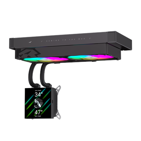 Gamemax CPU Liquid Cooler | GLACIER 240 LCD BK | Intel, AMD
