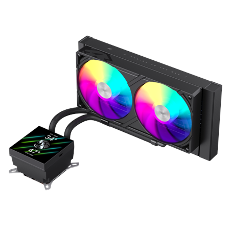 Gamemax CPU Liquid Cooler | GLACIER 240 LCD BK | Intel, AMD