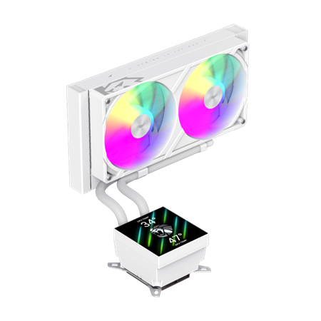 Gamemax CPU Liquid Cooler | GLACIER 240 LCD WH | Intel, AMD