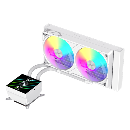 Gamemax CPU Liquid Cooler | GLACIER 240 LCD WH | Intel, AMD