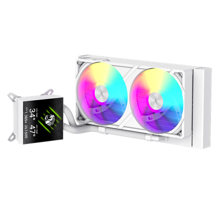 Gamemax CPU Liquid Cooler | GLACIER 240 LCD WH | Intel, AMD
