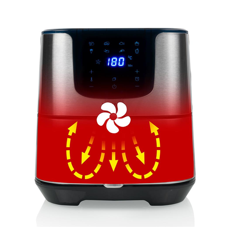 Princess | Digital Aerofryer Deluxe XXL | 182060 | Power 1700 W | Capacity 5.5 L | Black/Stainless Steel