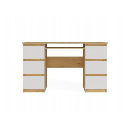KUBA Rašomasis stalas „Artisan“ ąžuolo/baltos spalvos komplektas